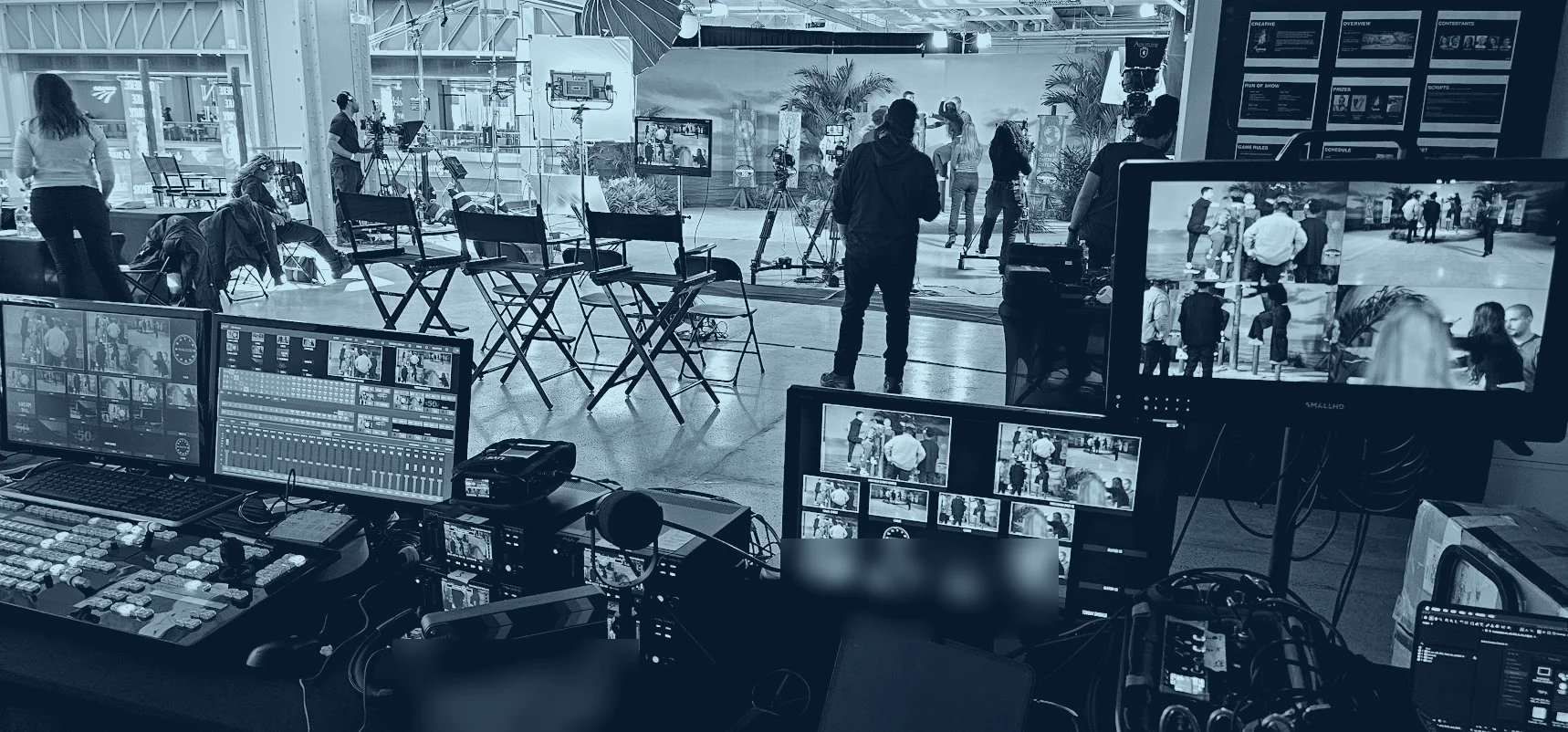 TriCaster production row racked and wired in a Varto-built mobile unit