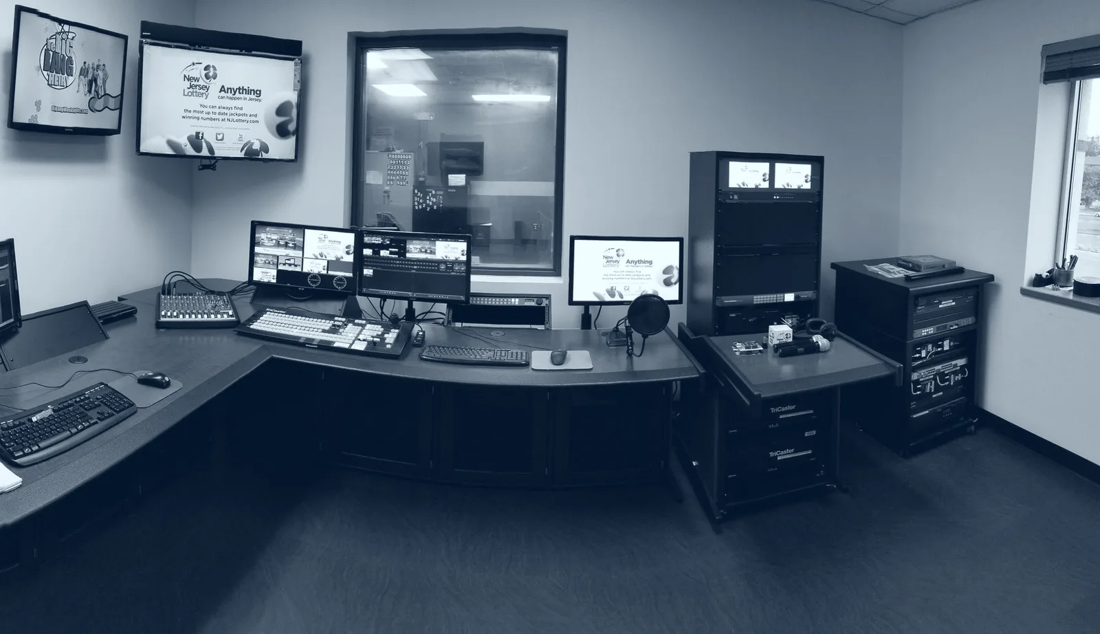 NJ Lottery drawing studio · rebuilt by Varto · on air nightly