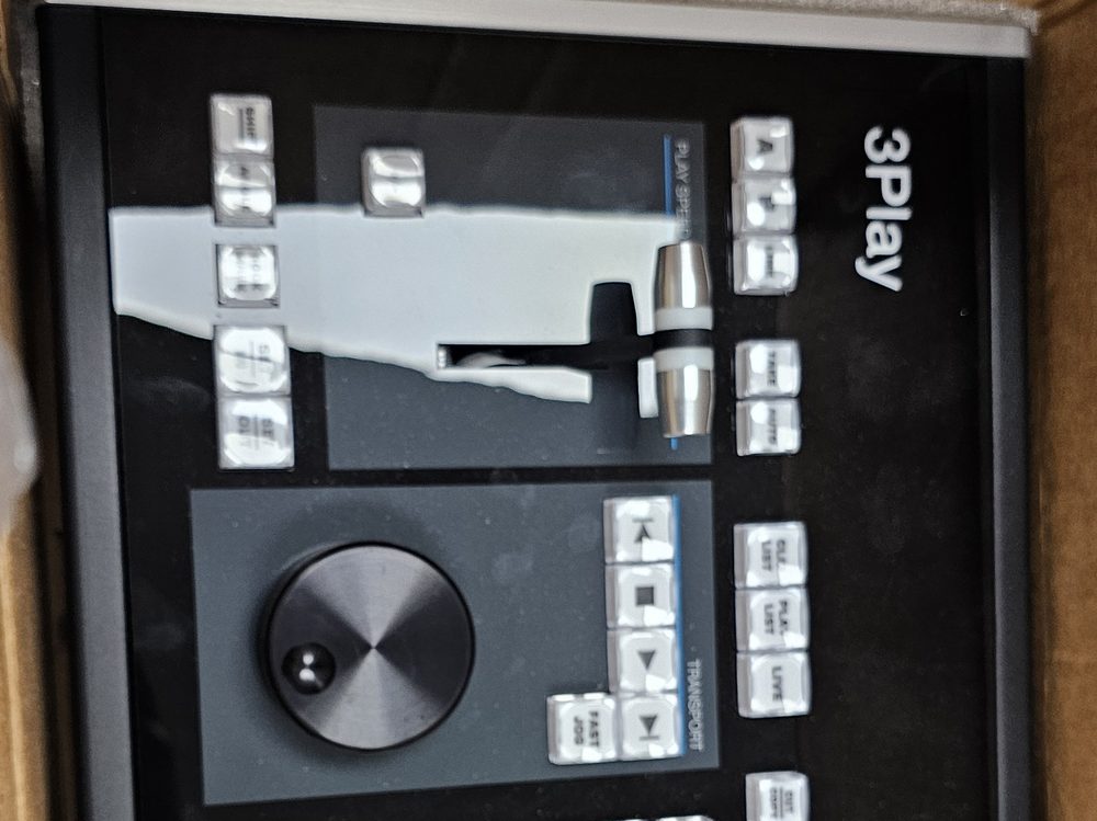 A 3Play control surface seated in its carton with rigid inserts around it
