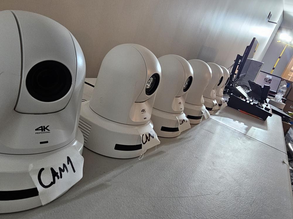 Installed Panasonic PTZ cameras at a North Brunswick facility