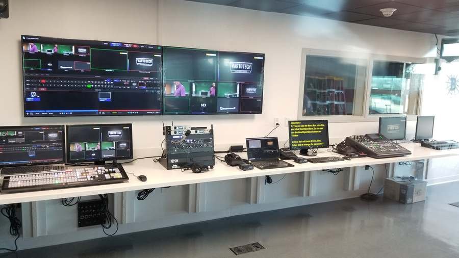The Varto demo gallery, systems racked and running