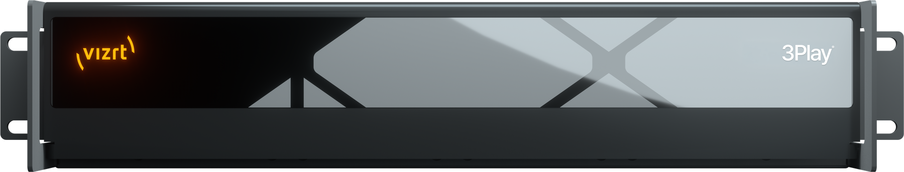 3Play Vivid 2RU system, front view, Vizrt product rendering