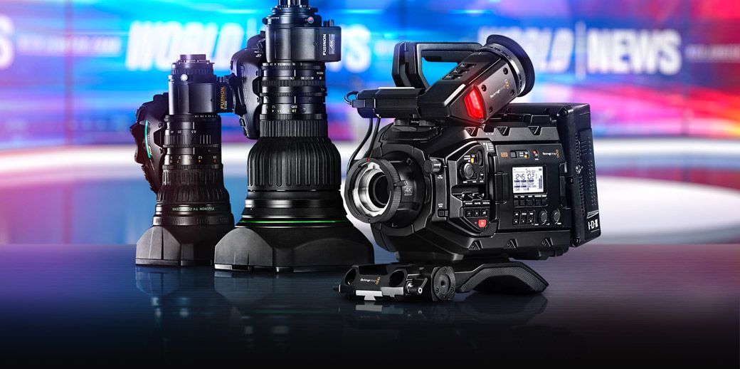 URSA Broadcast G2 camera with B4 broadcast lenses