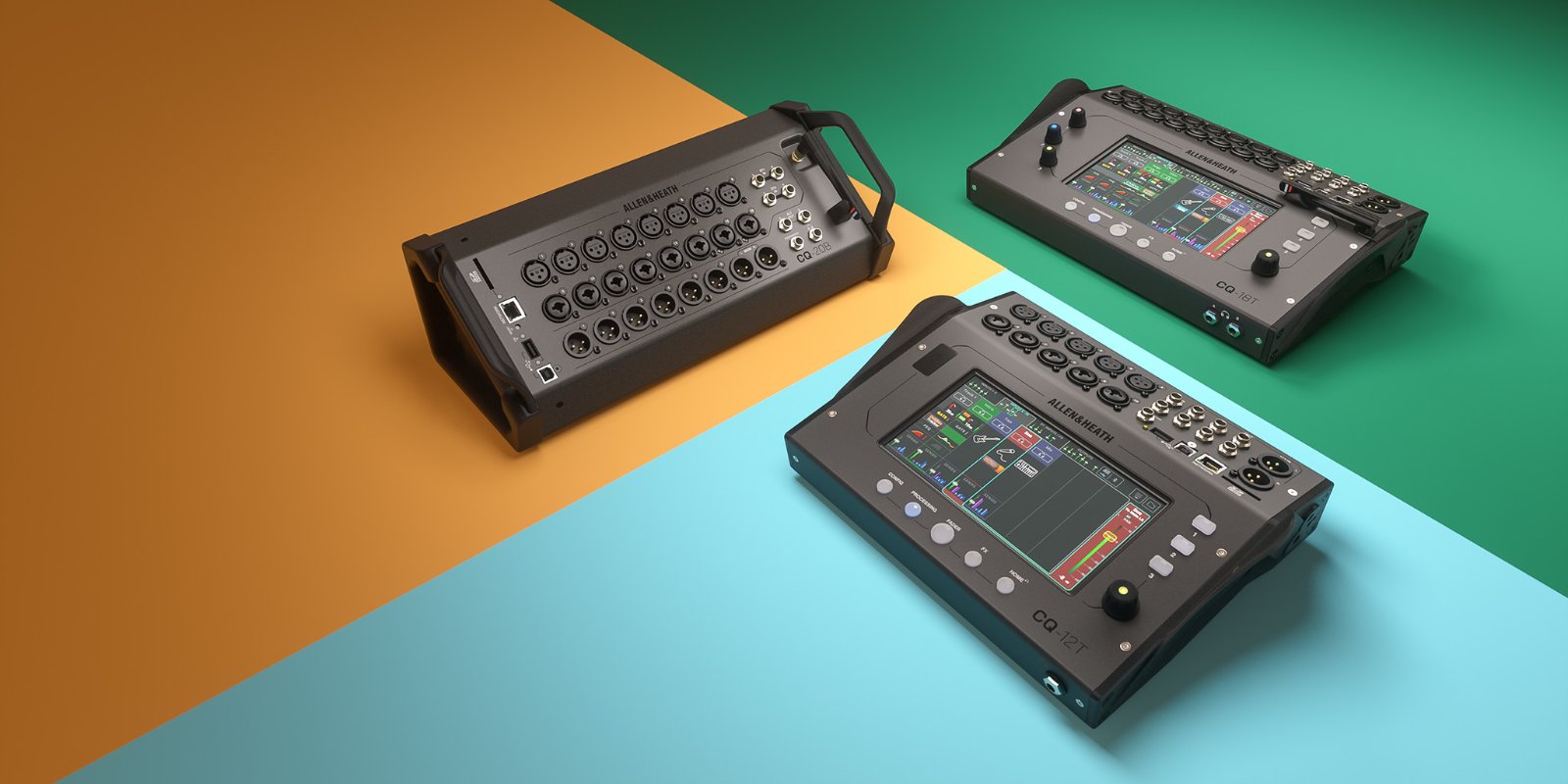 Allen & Heath CQ-12T, CQ-18T and CQ-20B compact mixers