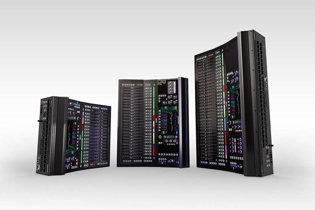 Allen & Heath SQ+ mixers in three frame sizes