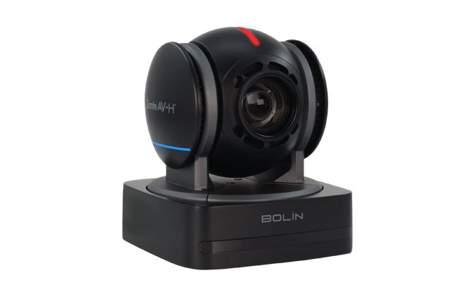 Bolin D2 series Dante AV-H PTZ camera in black