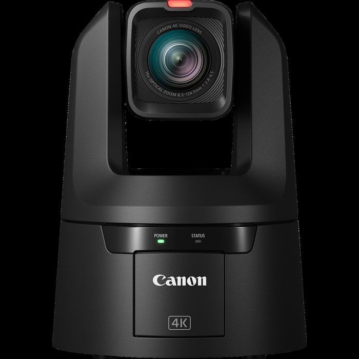 Canon CR-N500 PTZ camera in black, front view