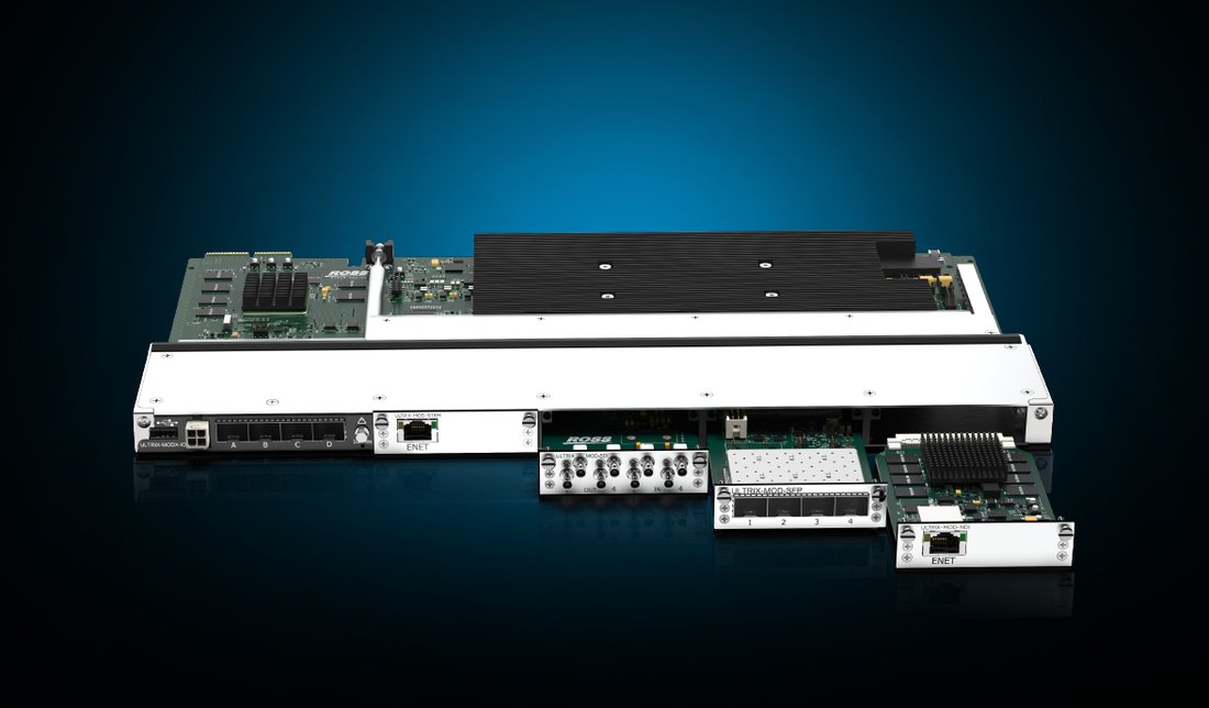 Ultrix input and output boards with SDI and SFP connections