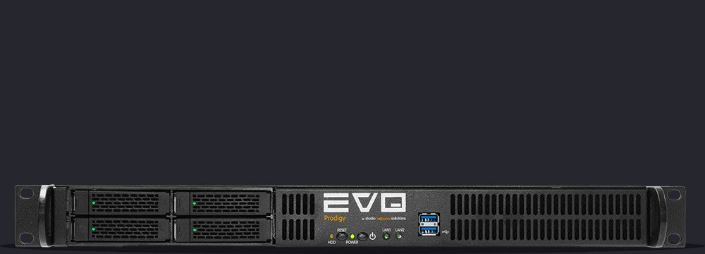 EVO Prodigy 1U server, front view