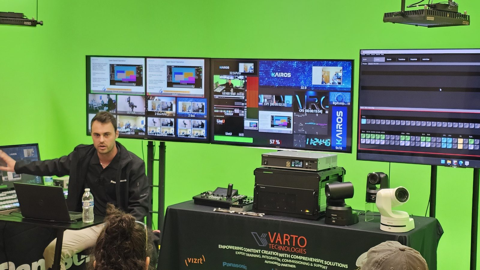 The KAIROS control desk and multiviewer during the June 2025 open house at Varto