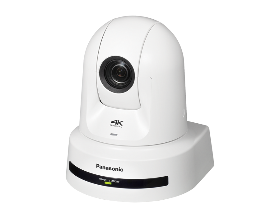 White Panasonic PTZ camera, compact body