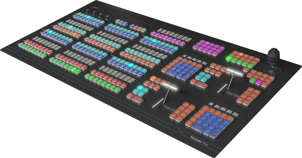 TriCaster Flex Dual control panel, Vizrt product rendering