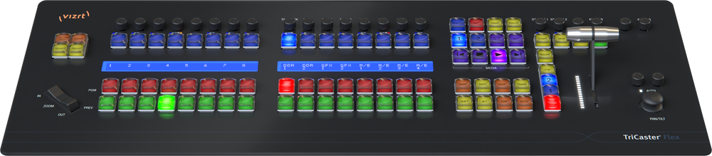 TriCaster Flex control panel, Vizrt product rendering