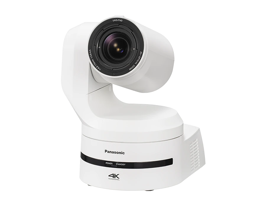 Panasonic AW-UE160 PTZ camera in white, product view