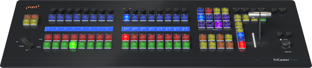 TriCaster Flex control panel, Vizrt product rendering